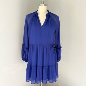 NWT EXPRESS flowy sheer lined mini dress| S